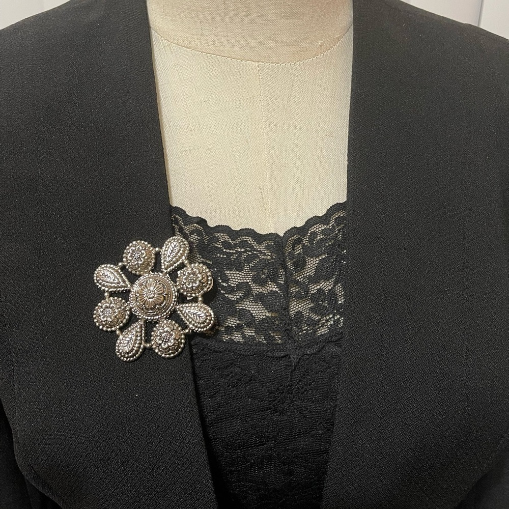Sylvia Dahl Signed Flower Brooch / Clip